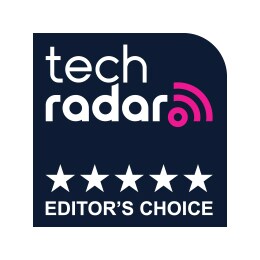 Insignia de TechRadar Editor's Choice que reconoce el manejo de reflejos del LG OLED evo AI G6.